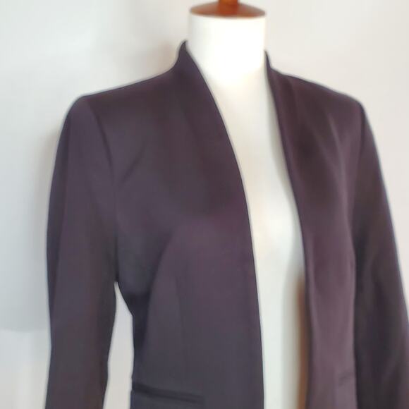J. Crew 365 Going Out Open Front Blazer Stretch Twill Black Size 4 - Picture 3 of 9